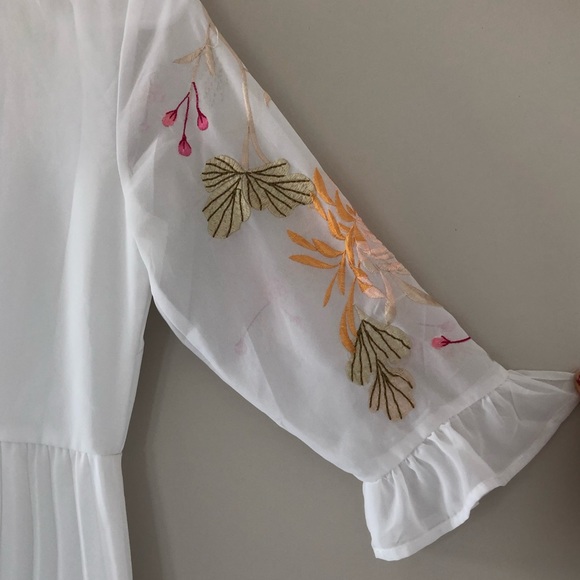 ASOS Maternity Embroidered Pleated Midi Dress - Picture 8 of 11